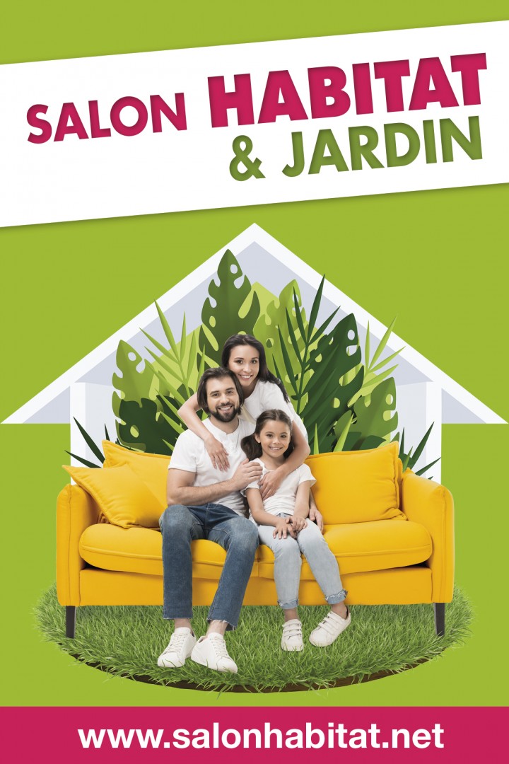 Affiche du salon Habitat & Jardin à à Fontenay-le-Comte les 11, 12 et 13 mars 2022
